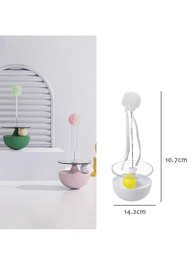 Neostyle Cat Tumbler Toy,Tassel Teaser Stick with Rotating Toy Ball,Sports Exercise Puzzle Kitten Indoor Toys(white)  - Image 5