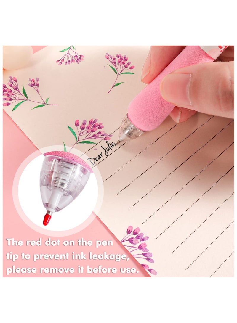 SYOSI 12Pcs Cute Pens, Kawaii Gel Pens, Retractable Pens Fine Point Smooth Writing Pens, 0.5 Black Soft Grip Quick Dry Ink Aesthetic Office School Supplies Stationary for Teens Women (6 Style) - Image 4