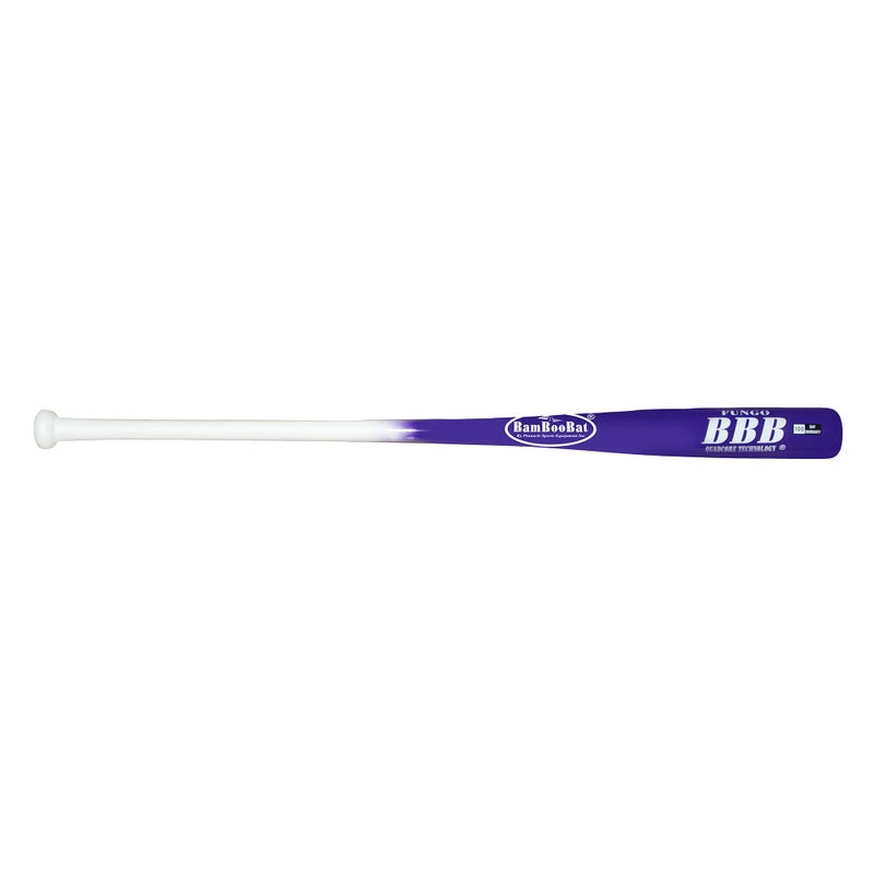 BAMBOOBAT by Pinnacle Sports Equipment INC Adult Fungo InfieldOutfield Bamboo Baseball Bat White HandlePurple Barrel 34