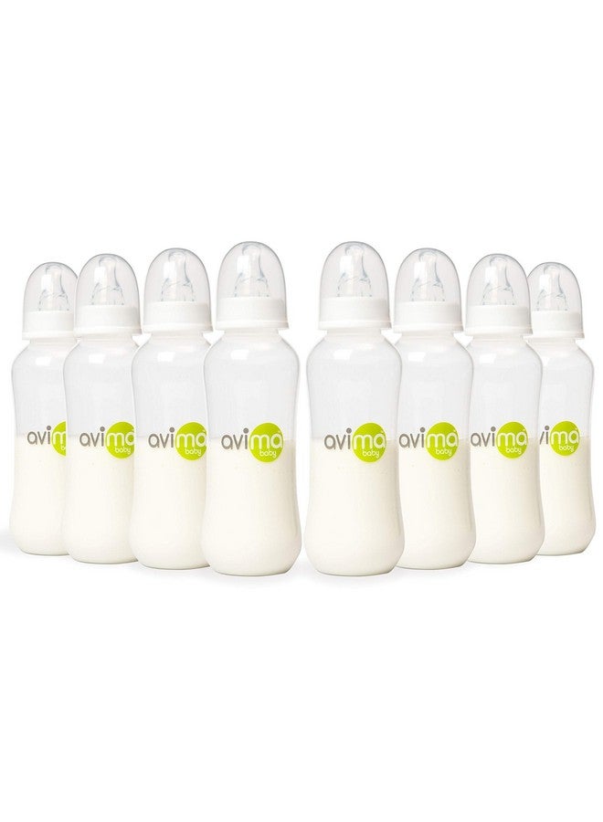 AVIMA 10 Oz Anti Colic Baby Bottles Bpa Free Standard Neck With Medium Flow Nipples (Set Of 8) - Image 1