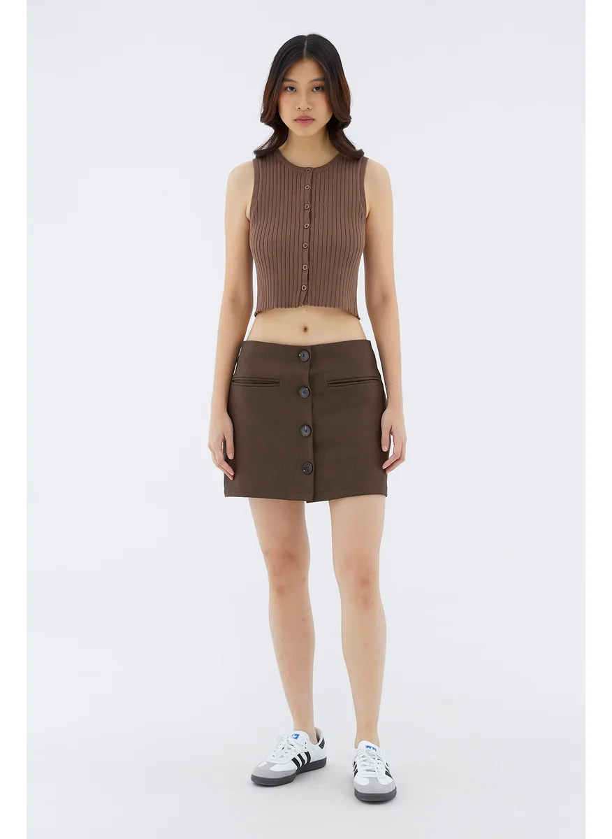ذا اديتورز ماركت Felane Low-Rise Mini Skirt