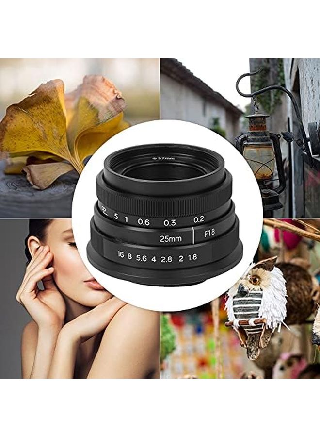 25mm F1.8 عدسة برايم يدوية التركيز الثابت لكاميرات المرآة عديمة المرآة ذات حامل M4/3 للصور الشخصية - Image 5