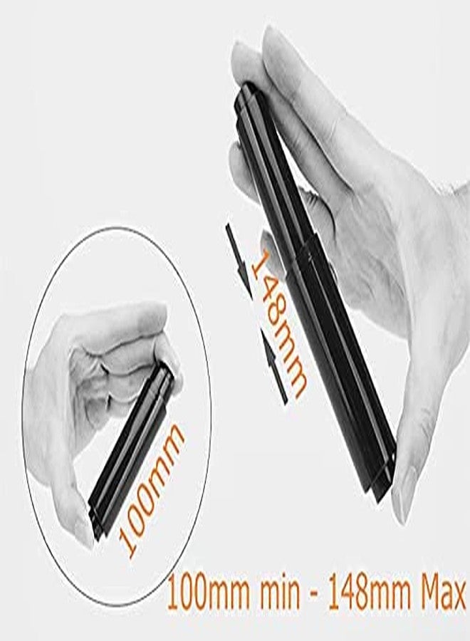 Cutelec 2pcs Toilet Paper Holder Roller Black 6inch Plastic Toilet Tissue Flexible Holder Replacement Bathroom Plastic Spring Loaded Insert Spindle - Image 3