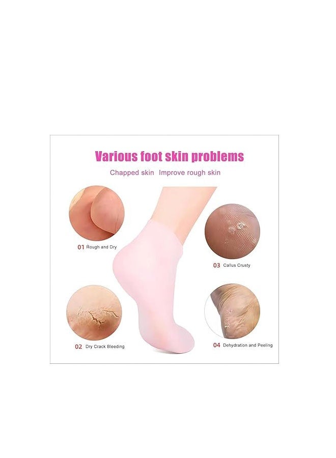 10 pairs Silicone Foot Cover - Moisturizing, Waterproof, Anti - Crack, Callus Softening Unisex Short Tube Foot Sleeves for Beach & Home Care  - Image 2