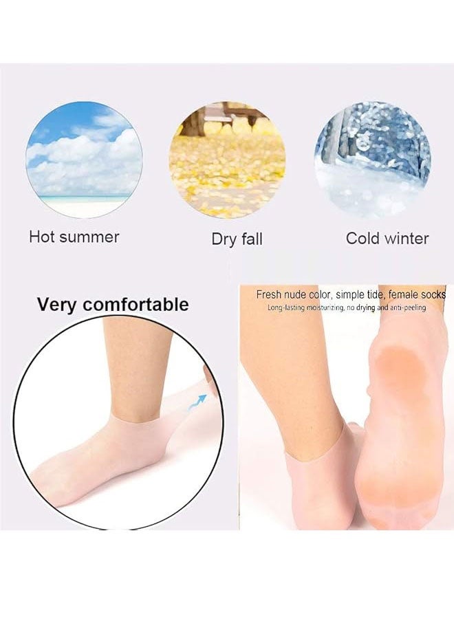 10 pairs Silicone Foot Cover - Moisturizing, Waterproof, Anti - Crack, Callus Softening Unisex Short Tube Foot Sleeves for Beach & Home Care  - Image 3