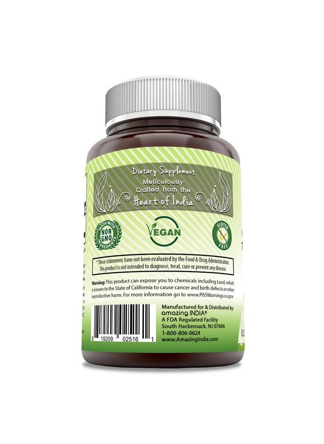Amazing India Amazing India Ashwagandha 500 mg Veggie Capsules Supplement | Made with Natural Ashwagandha | Non-GMO | Gluten Free (120 Count)  - Image 3