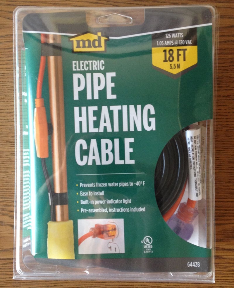 M-D Building Products 64428 18-Foot Pipe Heating Cable with Thermostat, RED - Image 3