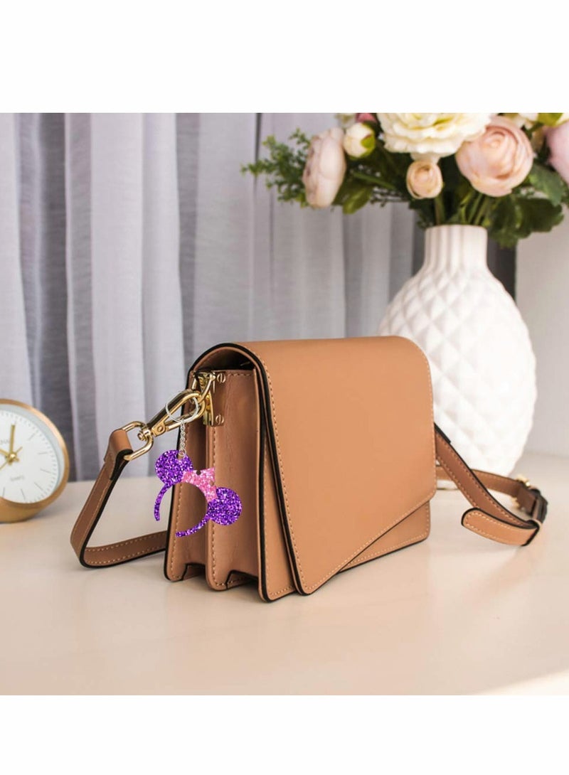 Excefore طقم قوالب راتينغ رأس ميكي ماوس لصنع المفاتيح مع ثقب + 20 قطعة من حلقات المفاتيح للحرف اليدوية لصنع قلادة من الطين زخرفة كعكة الكب كيك - Image 3