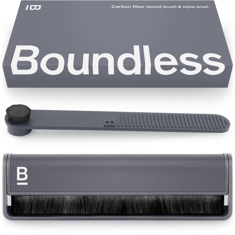 Boundless Audio Record Cleaner Kit - 2-Piece Vinyl Cleaning Kit Includes Record Brush & Stylus Cleaner - Carbon Fiber Anti-Static Vinyl & Stylus Brushes - Image 1