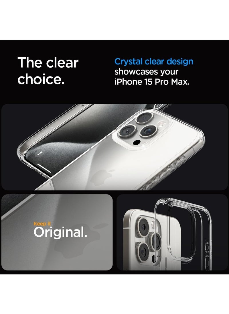 غطاء خلفي شفاف مضاد للخدش من مادة TPU لهاتف Apple iPhone 15 Pro Max