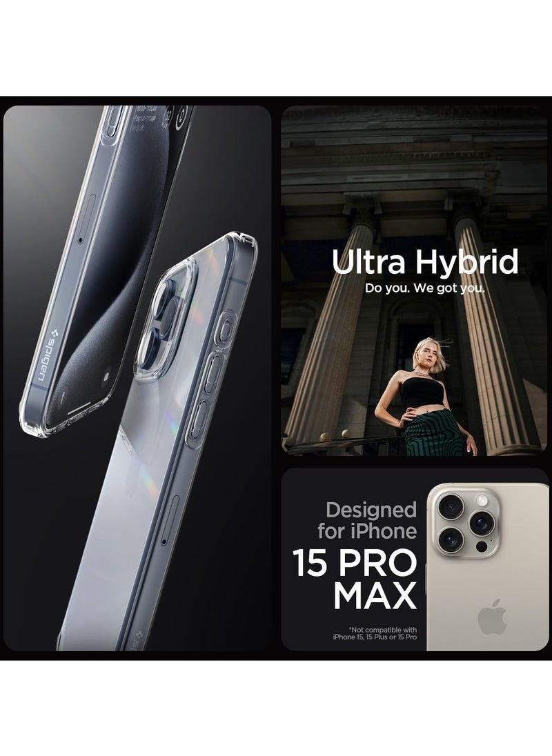 غطاء خلفي شفاف مضاد للخدش من مادة TPU لهاتف Apple iPhone 15 Pro Max