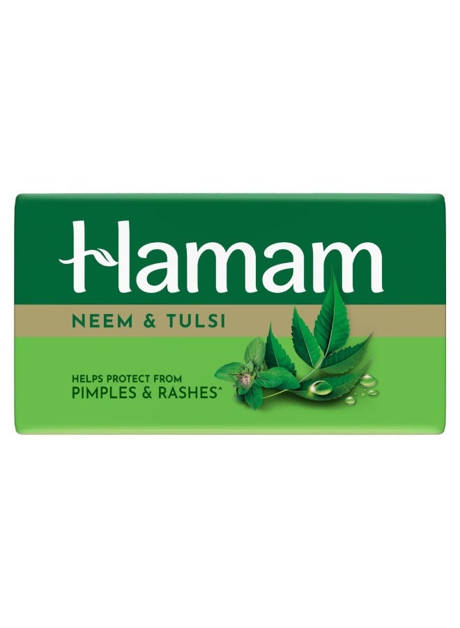 Hamam Neem Tulsi and Aloevera Soap Bar 100 g - Image 4