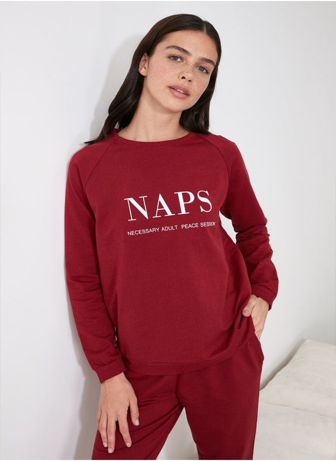 Burgundy Motto T-shirt-Jogger Knitted Pajamas Set THMAW21PT0497 - pzsku/ZB22F93717DE0C53E756AZ/45/_/1739718390/b8e00680-89b5-4e45-b0e8-ef7e4a9609c2