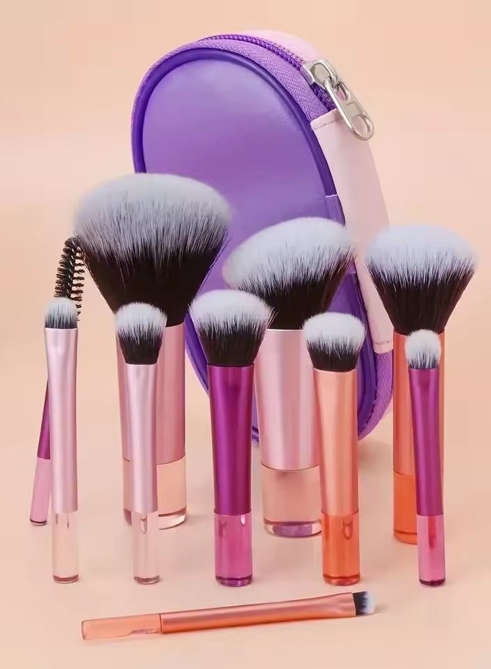 Goolsky Professional Mini Makeup Brush Set Powder Eyeshadow Foundation Blush Concealer Beauty Tools Supplies 10pcs - Image 1