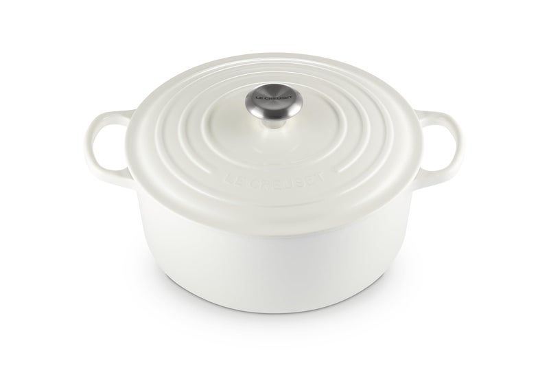 Le Creuset Le Creuset Enameled Cast Iron Signature Round Dutch Oven 725 qt White