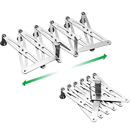 VATTU 6 Alloy Steel Hooks for Clothes Hanging Over The Door Cloth Hanger for Door Flexible Back Door Hanger Rack Bathroom Kitchen Organizer - Image 4