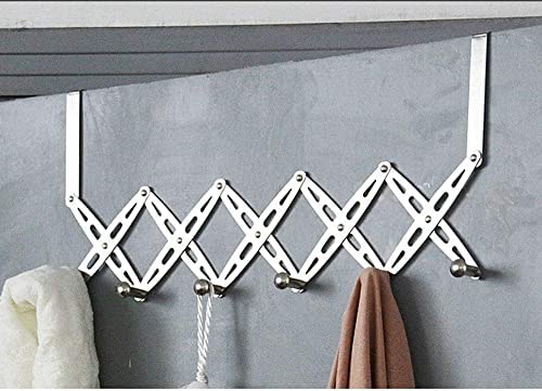 VATTU 6 Alloy Steel Hooks for Clothes Hanging Over The Door Cloth Hanger for Door Flexible Back Door Hanger Rack Bathroom Kitchen Organizer - Image 1
