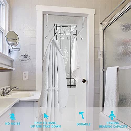 VATTU 6 Alloy Steel Hooks for Clothes Hanging Over The Door Cloth Hanger for Door Flexible Back Door Hanger Rack Bathroom Kitchen Organizer - Image 5