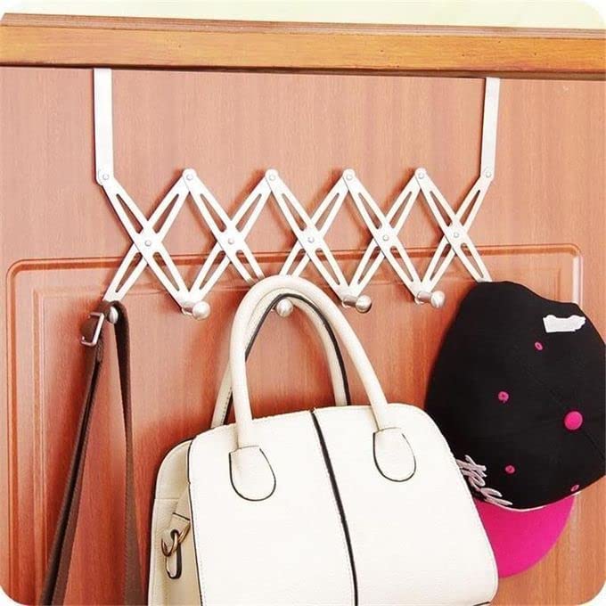 VATTU 6 Alloy Steel Hooks for Clothes Hanging Over The Door Cloth Hanger for Door Flexible Back Door Hanger Rack Bathroom Kitchen Organizer - Image 3