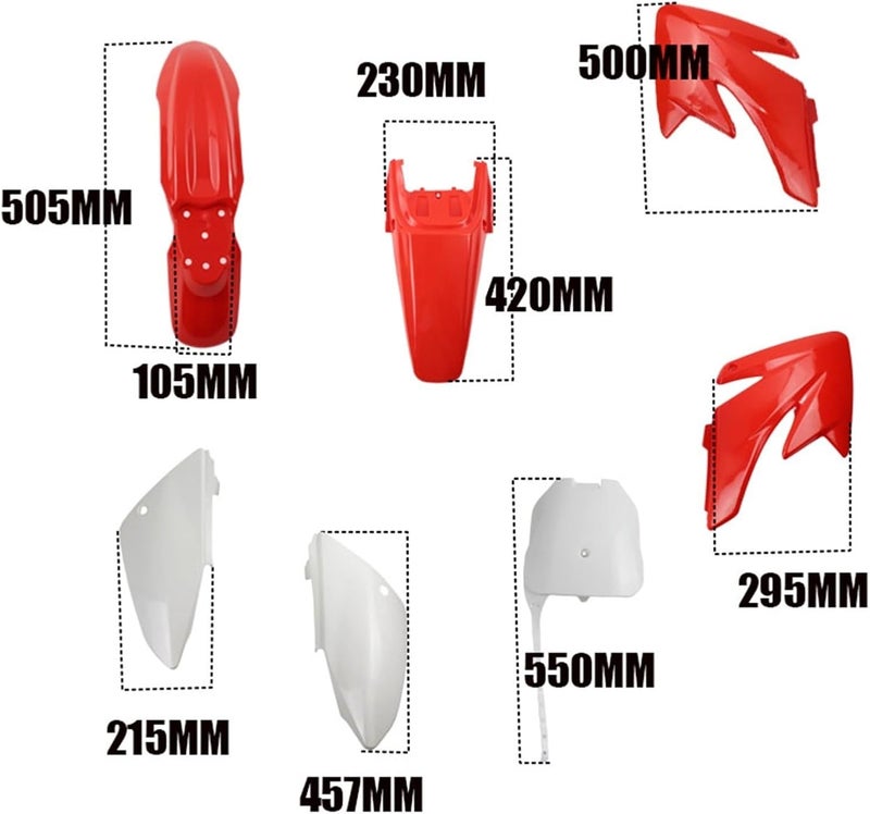 Wivplex CRF70 Plastic Fairing Body Kit for Dirt Bikes - Image 5