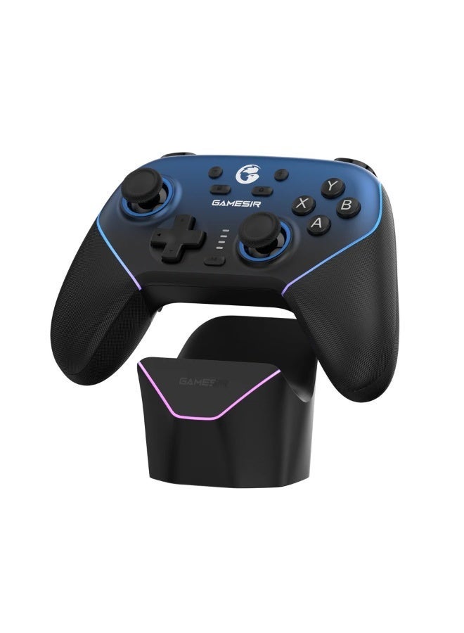 general Classic Gamepad Super Nova Wireless Multiplatform Game Controller with Charging Dock compatible with PC, Steam, Switch, iOS, Android / Hall Stick / Hall Effect Triggers / RGB Lighting / Vibertion / Programmable / 1000Hz Polling Rate / 6 Axis Gyro / One-Press Wake Up / Cushioned Membrane ABXY Buttons / Rubberized Laser-Engraved Textured Grips / 1000mAh Battery - Image 4