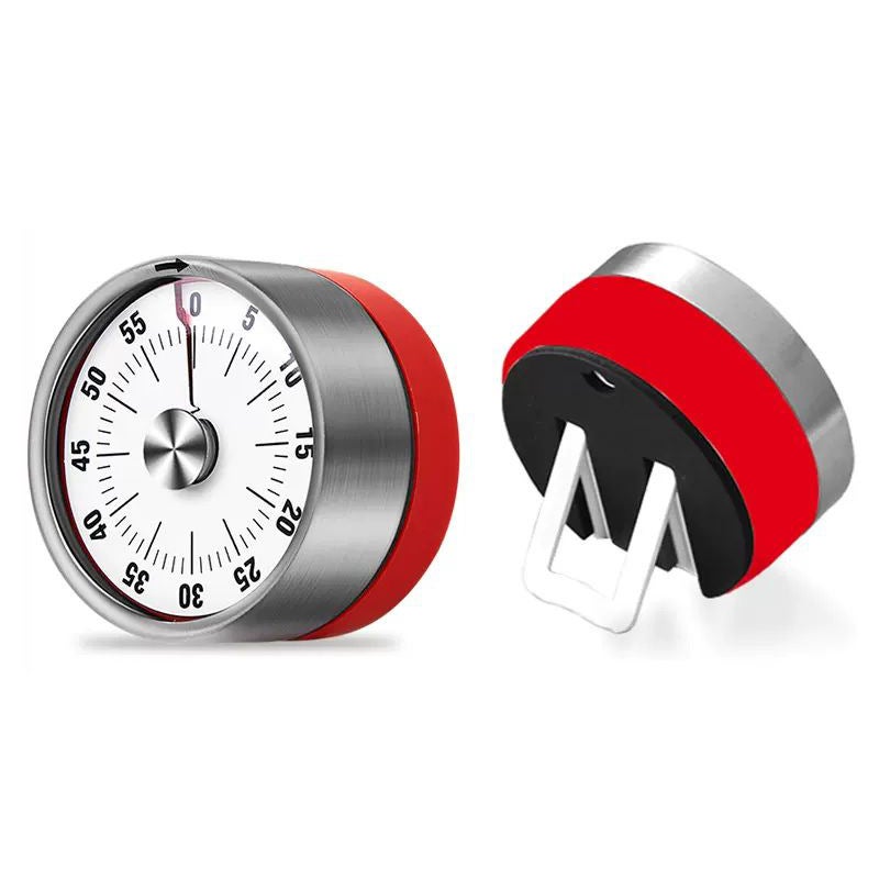 Stainless Steel Timer Kitchen Magnetic Mechanical Timer Student Time Manager Rotating Countdown Alarm Clock - Image 5