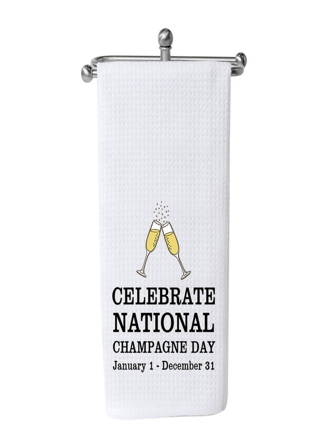 WCGXKO Champagne Gift The Champagne Lover Gift Housewarming Party Towel Dish Cloth Tea Towel (Celebrate Towel) - Image 1