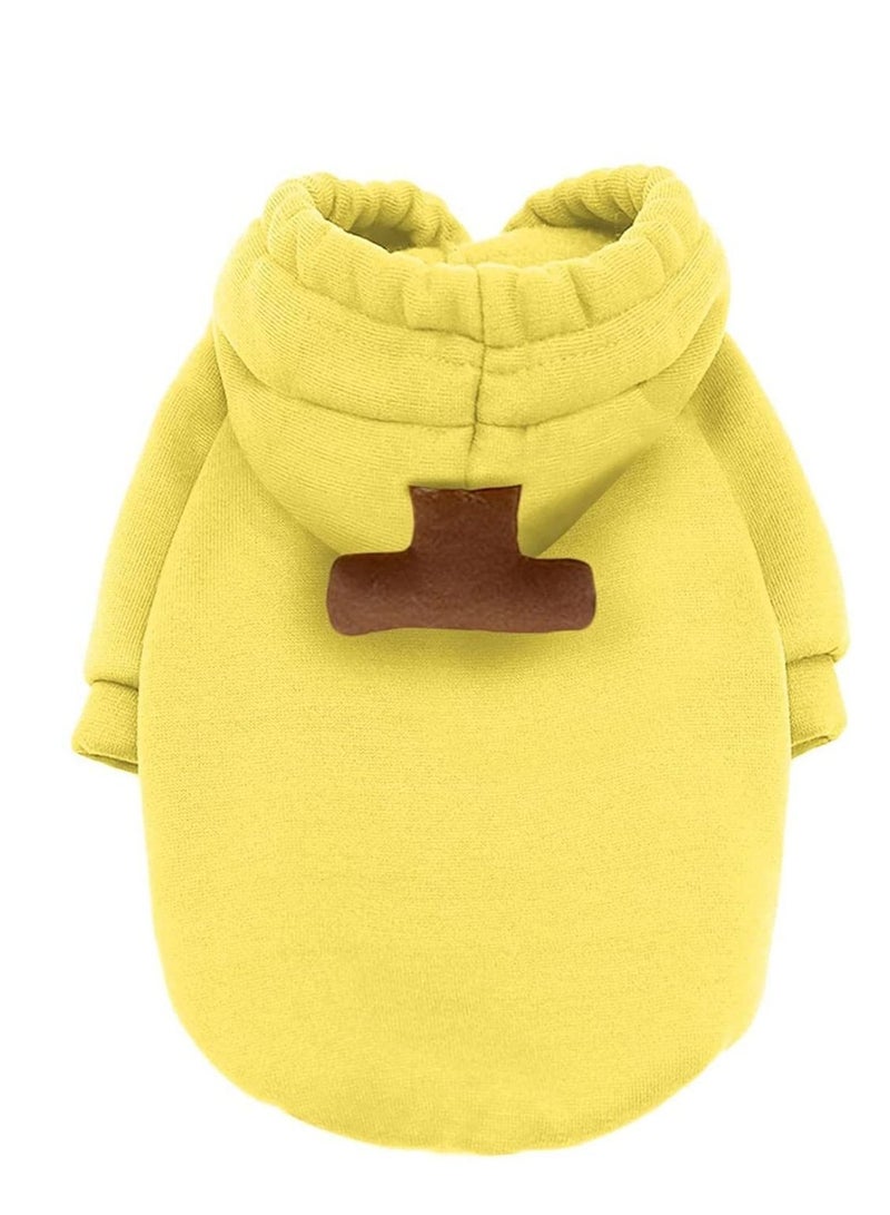 SYOSI Dog Cat Hoodie Costume Pet Clothes Dog Pet Halloween Cosplay Dress Carrot Shape Warm Jacket Pet Cold Weather Sweatshirt Clothes Outfit Outerwear for Cats Puppy Small Large Dogs Yellow - Image 5