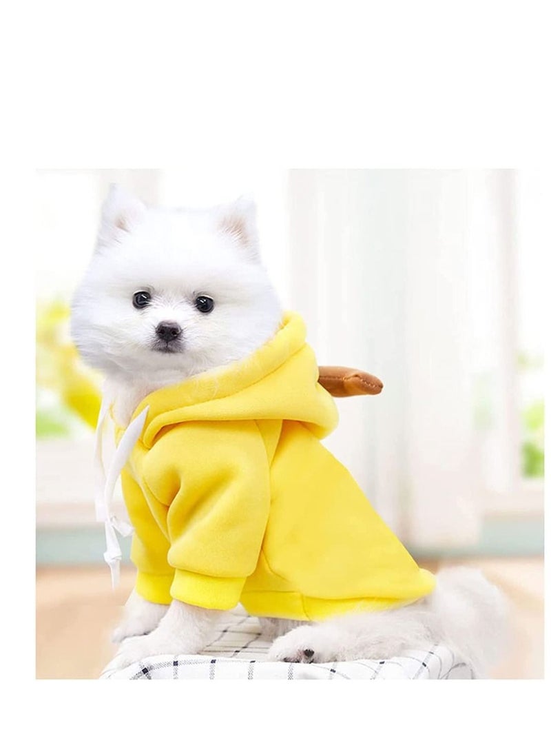 SYOSI Dog Cat Hoodie Costume Pet Clothes Dog Pet Halloween Cosplay Dress Carrot Shape Warm Jacket Pet Cold Weather Sweatshirt Clothes Outfit Outerwear for Cats Puppy Small Large Dogs Yellow - Image 2