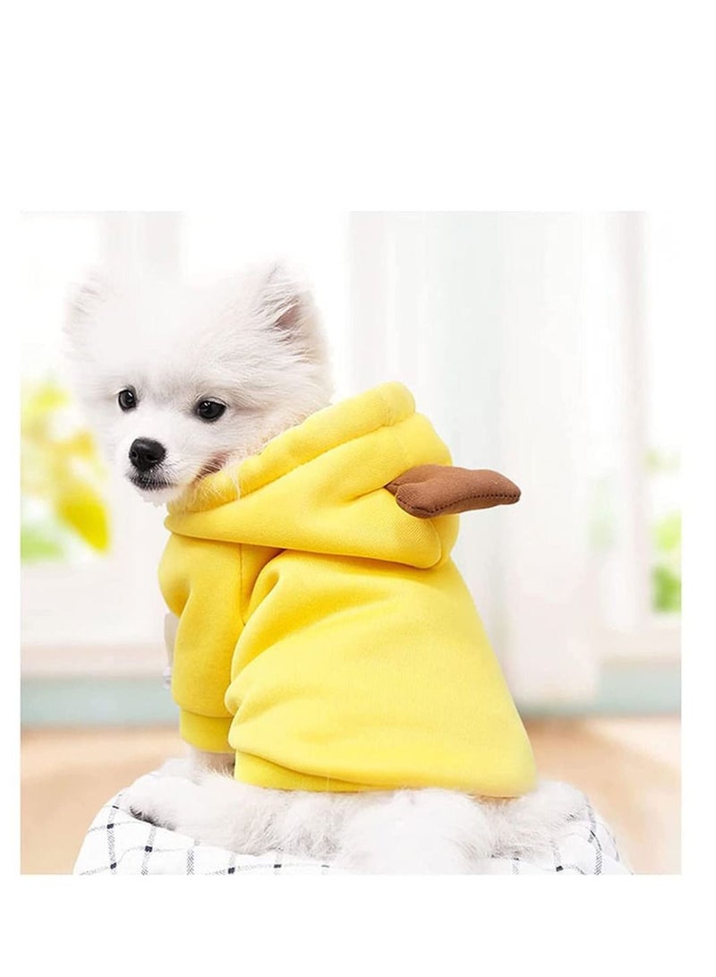 SYOSI Dog Cat Hoodie Costume Pet Clothes Dog Pet Halloween Cosplay Dress Carrot Shape Warm Jacket Pet Cold Weather Sweatshirt Clothes Outfit Outerwear for Cats Puppy Small Large Dogs Yellow - Image 4