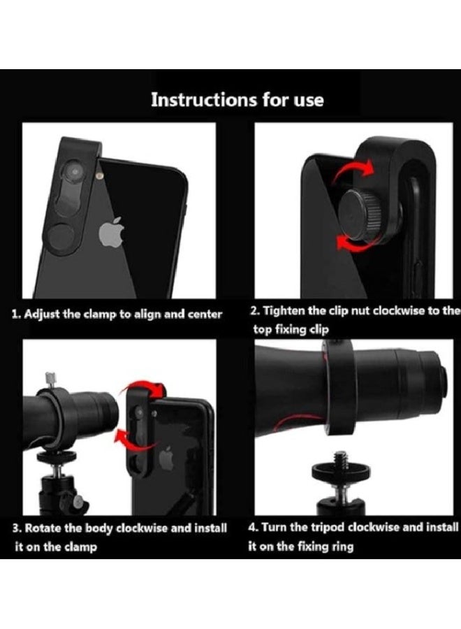 36X Mobile Phone Telescope Monocular – High Definition Outdoor Zoom Lens with Night Vision, Waterproof, Dustproof & Shockproof Design - Image 3