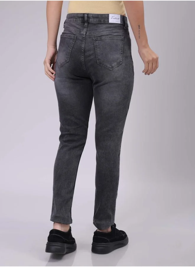 Freehand Women Slim Fit Solid High-Rise Jeans