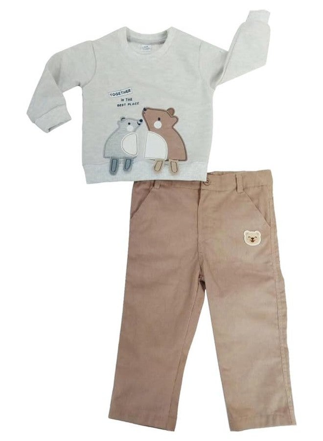 دولار طقم تيشيرت وبنطال للأطفال الرضع من دولار جونيور (KWRN10026_6-9M) متعدد الألوان - Image 1