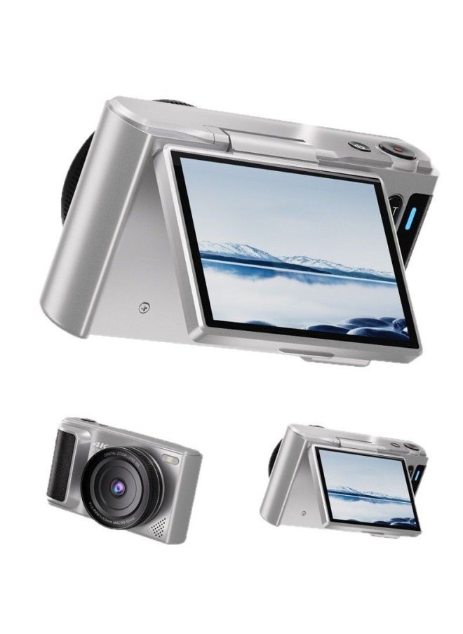 Generic M3 HD 4K Beauty Camera Flip Screen Micro Single Digital Camera Voice Remote Control HD Anti-shake Digital-Body Color:64gb Memory Card  - Image 5