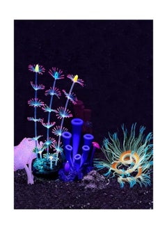 Generic Glowing Aquarium Coral Decoration, 1 Piece Artificial Silicone Plant for Fish Tank, Vibrant Underwater Landscape Ornament, Ideal for Aquatic Environments  - Image 1