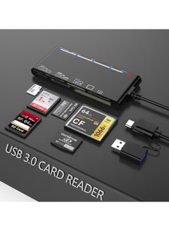 Rocketek Rocketek Card Reader USB 3.0/Type-C , 7 in 1 Memory Card Reader, USB 3.0 (5Gbps) High Speed CF/SD/TF/XD/MS/Micro SD Card Solt All in one Card Reader for Windows XP/Vista/Mac OS/Linux,etc  - Image 1