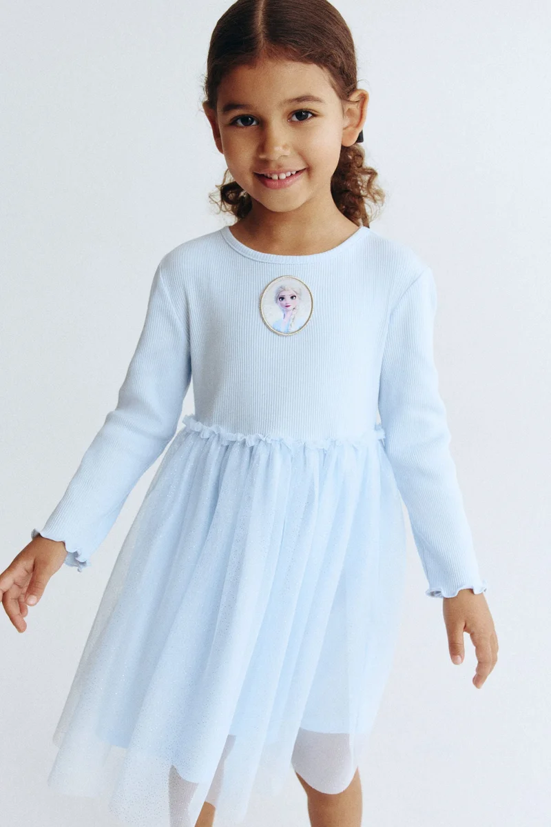 H&M Motif-detail tulle dress