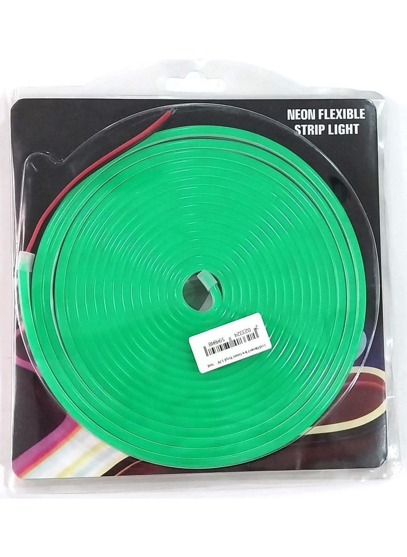 UNIVERSAL - LED Neon Flex 6 mm Green 12V - 5 Mt - Image 1