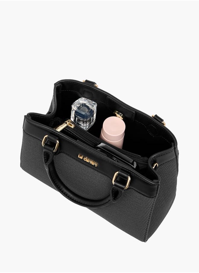 Le Confort - Women Panelled Tote Bag with Detachable Strap and Button Closure - Image 1