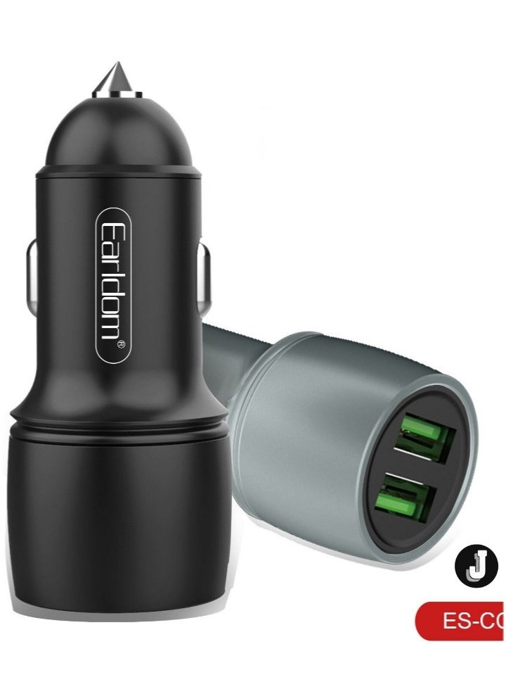 JAJEEK "New Car USB Charger Quick Charge 3.0 – Dual USB Ports Mobile Phone Charger for iPhone 12 & Fast Charging with Cable" - Image 1