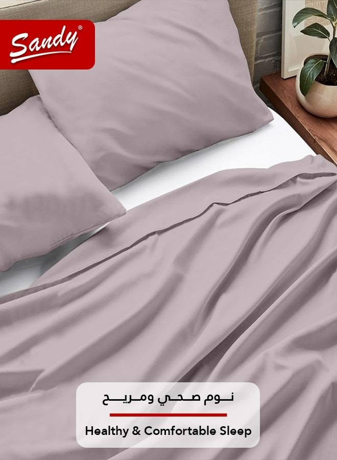 ساندي طقم شرشف سرير ساندي فاخر بجودة الفنادق مع أغطية وسادة، طقم من 3 قطع، شديد النعومة وجيد التهوية وبارد, مقاس دبل مفرد ونص 243 × 205 سم, رصاصي - Image 5