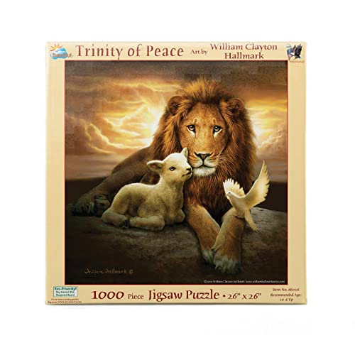 SUNSOUT INC Trinity of Peace 1000 pc Jigsaw Puzzle by Artist William Clayton Hallmark Finished Size 26 x 26 Animals MPN 66026 - Image 1
