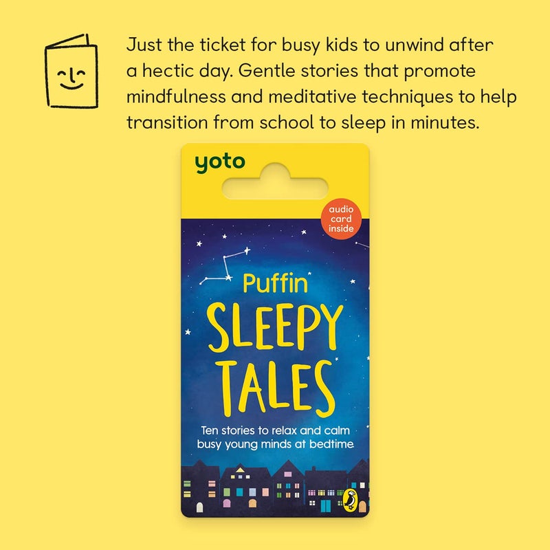 Yoto Puffin Sleepy Tales – Kids Audio Card for Use with Player & Mini All-in-1 Audio Device, Educational Screen-Free Listening with Relaxing Stories for Naptime Bedtime & Winding Down, Ages 3+ - Image 2