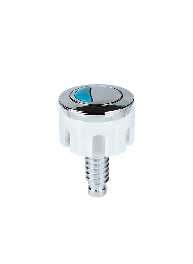 Classic Style Silver Plastic Toilet Flush Button Durable Replacement For Modern And Older Toilets - Image 1