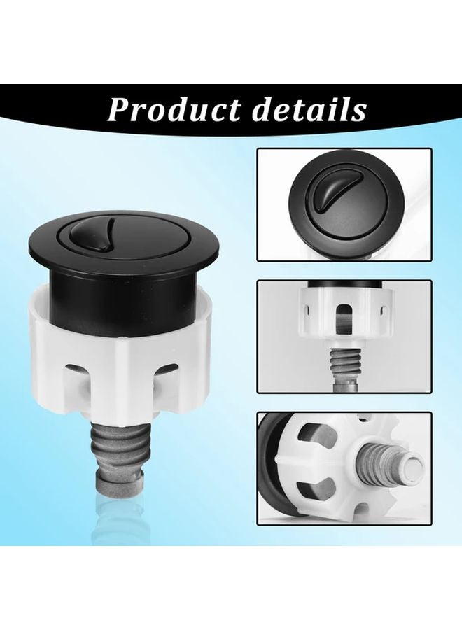 Classic Style Silver Plastic Toilet Flush Button Durable Replacement For Modern And Older Toilets - Image 3