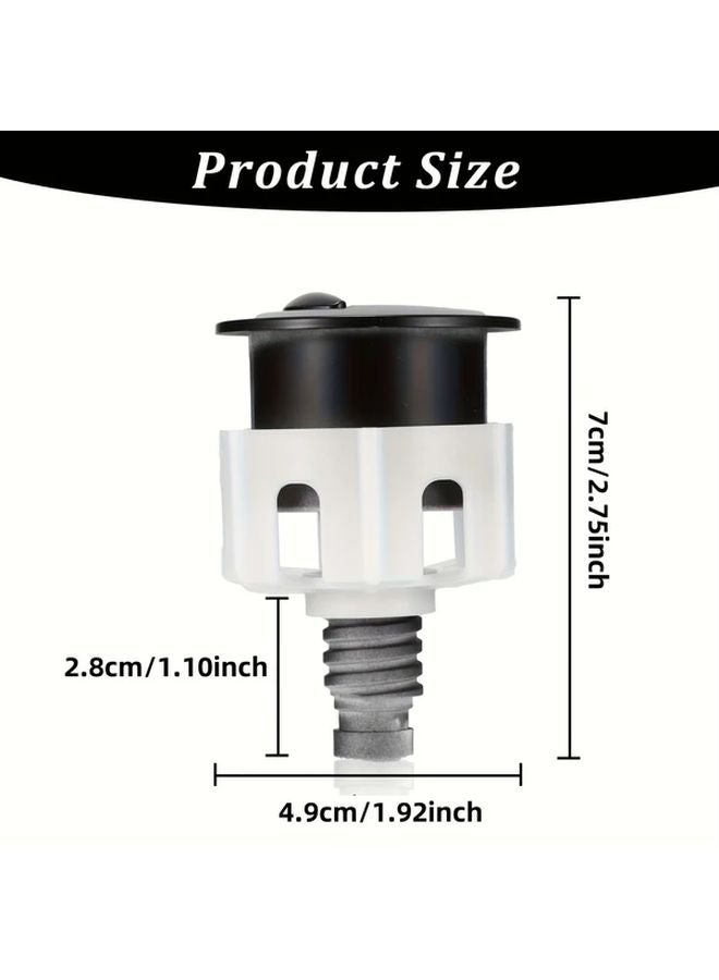 Classic Style Silver Plastic Toilet Flush Button Durable Replacement For Modern And Older Toilets - Image 4