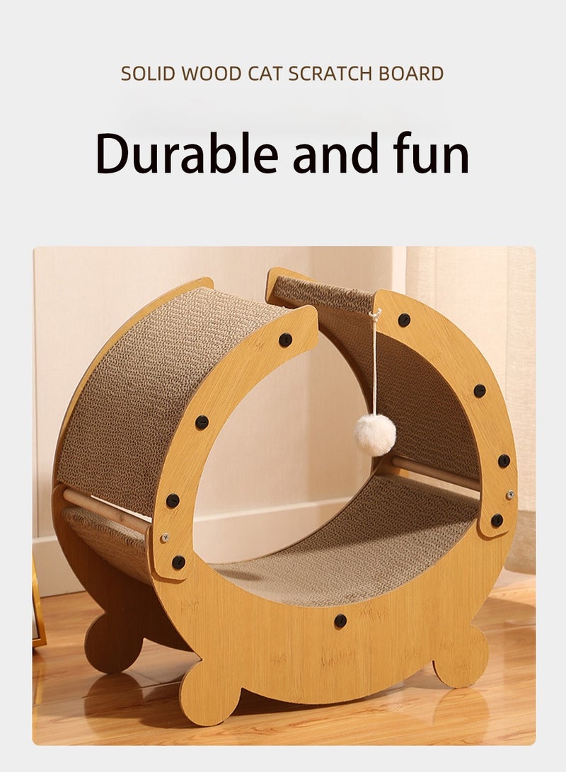 كيدل لوح خدش للقطط من الورق المقوى المموج، لوح خدش لعش القطط متعدد الوظائف، الكل في واحد، مخالب وأسنان للتجليخ، كرسي حلوى للقطط، ألعاب ذاتية مرحبا - Image 3