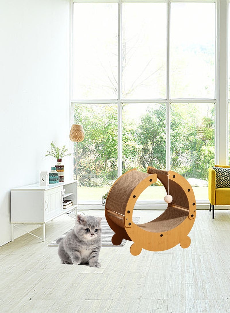 كيدل لوح خدش للقطط من الورق المقوى المموج، لوح خدش لعش القطط متعدد الوظائف، الكل في واحد، مخالب وأسنان للتجليخ، كرسي حلوى للقطط، ألعاب ذاتية مرحبا - Image 5