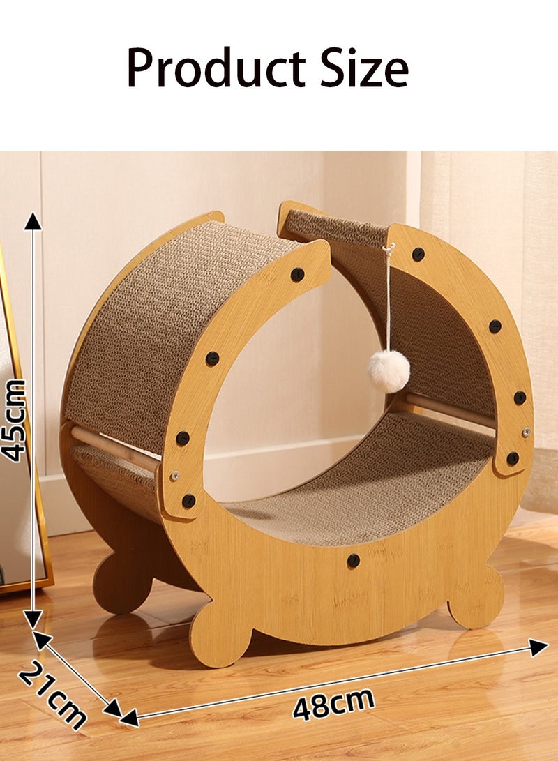 كيدل لوح خدش للقطط من الورق المقوى المموج، لوح خدش لعش القطط متعدد الوظائف، الكل في واحد، مخالب وأسنان للتجليخ، كرسي حلوى للقطط، ألعاب ذاتية مرحبا - Image 2