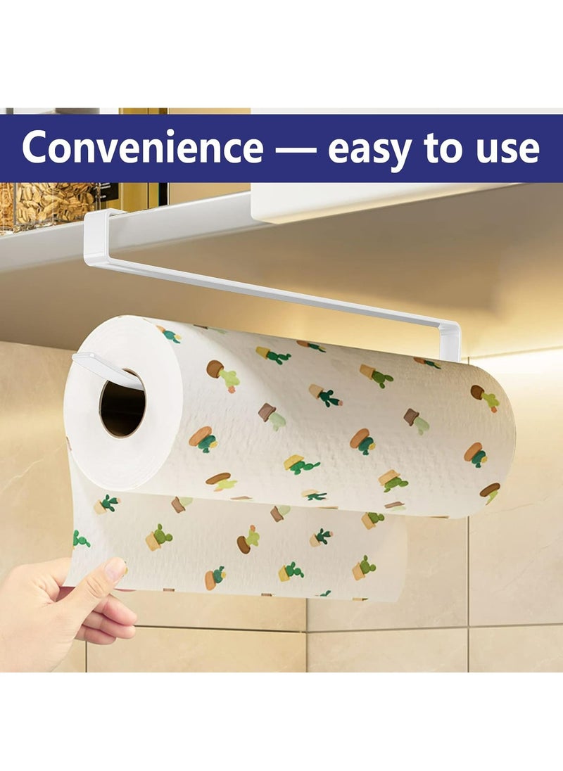 MODERN HOME 2 Pack of PaPer Towel Holder Towel Rack Towel Bar Hooks for Kitchen, Dispenser Under Cabinet Paper Roll Holders for Kitchen Bathroom Hanging Paper Towel Rack Paper Towels Rolls  - Image 2